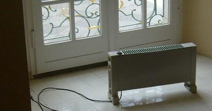 Rococo-garden castle / pleasure palace heating with electric shaft convector heaters