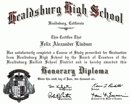 American School System: Honorary Diploma