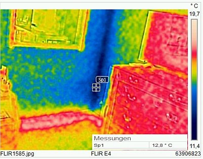 IR-Kamera Wärmebildkamera Bild auf Schimmelbefall