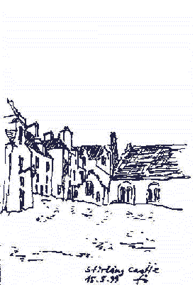 Stirling Castle Scotland Reiseskizze Architekturskizze Escosse Architectural Sketch Design