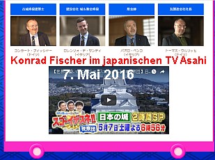 07.05.2016 Konrad Fischer als Burgenexperte im japanischen TV Asahi - Shisatsudan