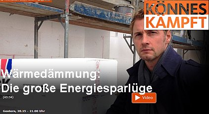 WDR 2.12.2013: Könnes kämpft: Wärmedämmung: Die große Energiesparlüge