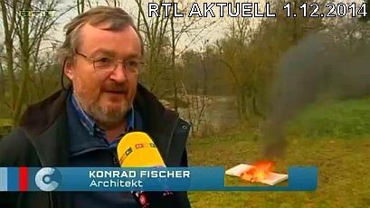RTL AKTUELL 1.12.14 11:10 Brennende Dämmplatten im Feuer